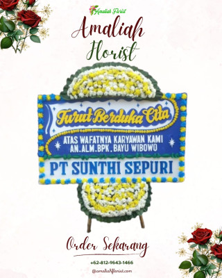 Papan Bunga Duka di Ibu Utara