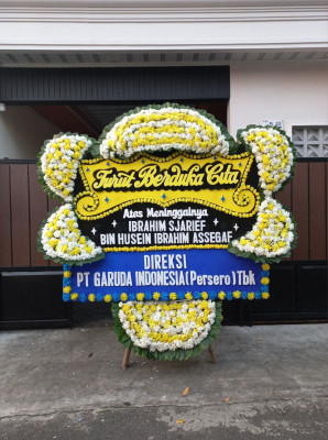 Papan Bunga Duka di Ibu Utara